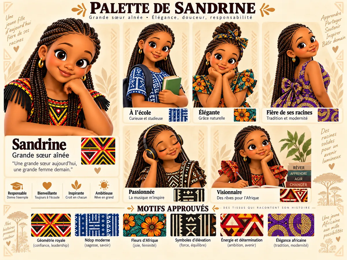 Character palette: Sandrine